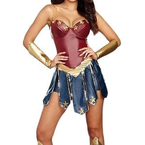 Fanstyle Leatherette Wonder Woman Costume